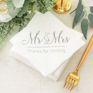75 Mr & Mrs Silver Napkins